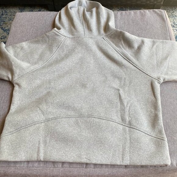 Half Zipper Hoodie Fleece Lined Hooded Sweatshirts Long Sleeve Crop Top - Picture 5 of 9